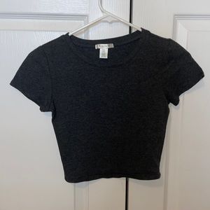 Bozzolo Dark Gray Crop Top